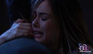 Hope hugs Thomas, relieved that he